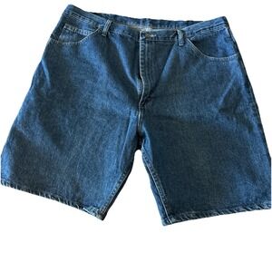 Vintage Wrangler Jean Shorts Men's 42 Blue Med Wash Relaxed 5-Pocket EUC‎ Cotton